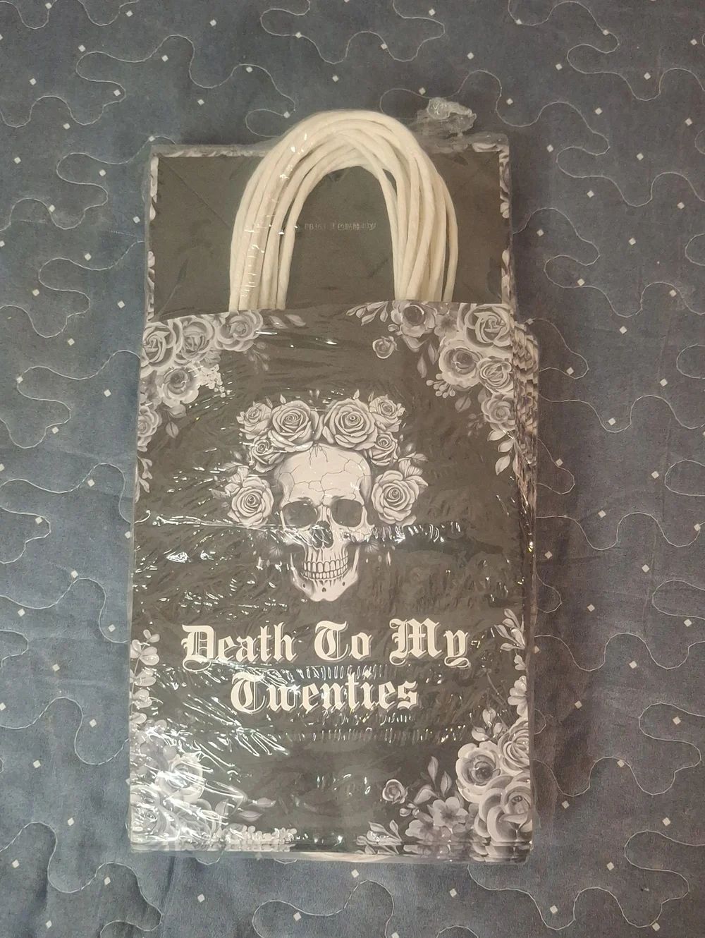 Death To My Twenties Black Gift Bags 16
